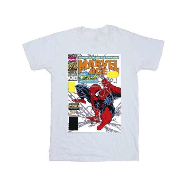 Marvel Mens Spider-Man Marvel Age Comic Cover T-Shirt