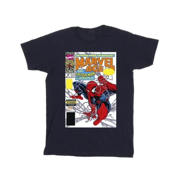 Marvel Mens Spider-Man Marvel Age Comic Cover T-Shirt