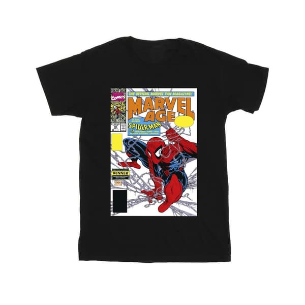 Marvel Mens Spider-Man Marvel Age Comic Cover T-Shirt