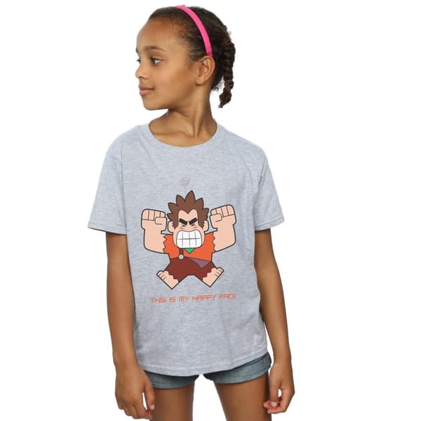 Disney Girls Wreck It Ralph Happy Face Cotton T-Shirt