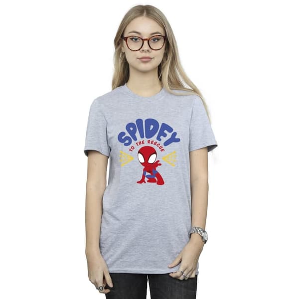 Marvel Womens/Ladies Spidey And His Amazing Friends Rescue Cotton Boyfriend T-Shirt