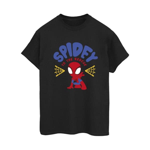 Marvel Womens/Ladies Spidey And His Amazing Friends Rescue Cotton Boyfriend T-Shirt