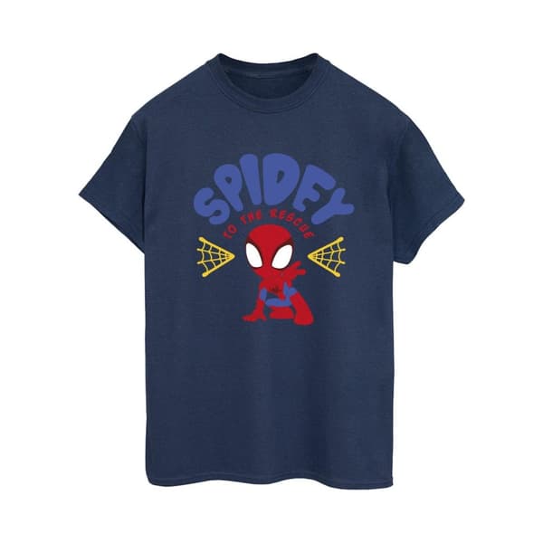 Marvel Womens/Ladies Spidey And His Amazing Friends Rescue Cotton Boyfriend T-Shirt