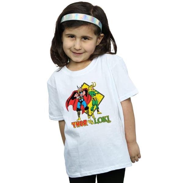 Marvel Bomulls-T-shirt för flickor - Thor Vs Loki