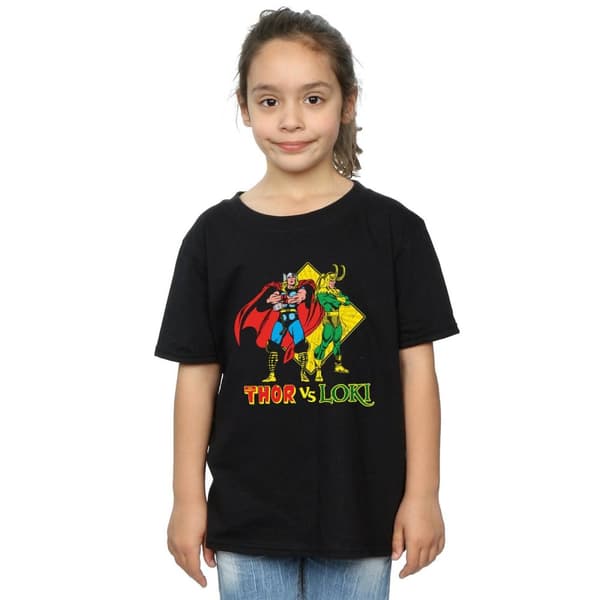 Marvel Bomulls-T-shirt för flickor - Thor Vs Loki