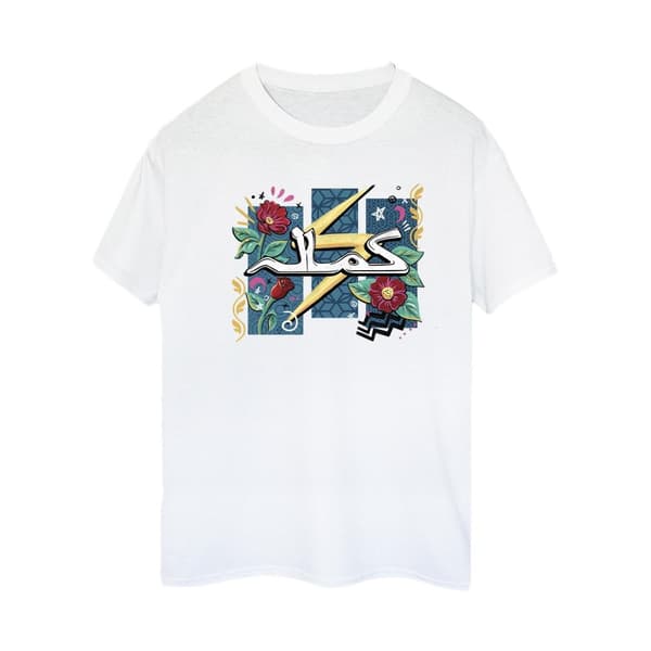 Marvel Dam / Dam Ms Marvel Flower Lightning Bomull Boyfriend T-shirt