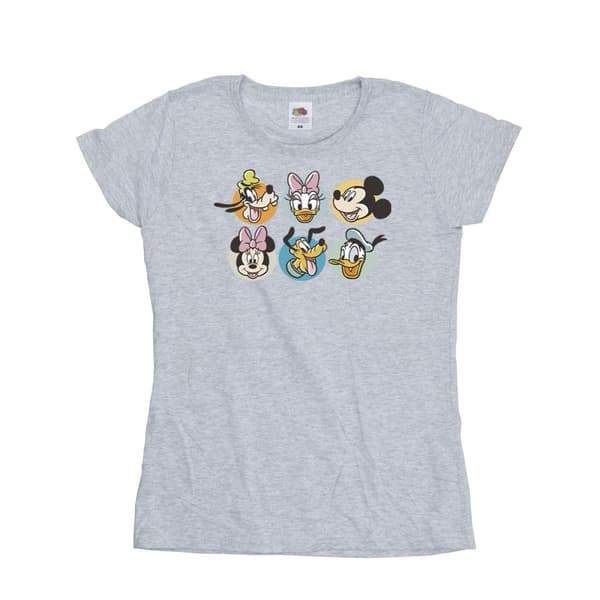 Disney Dam/Tjej Musse Pigg och hans vänner Faces T-shirt i bomull