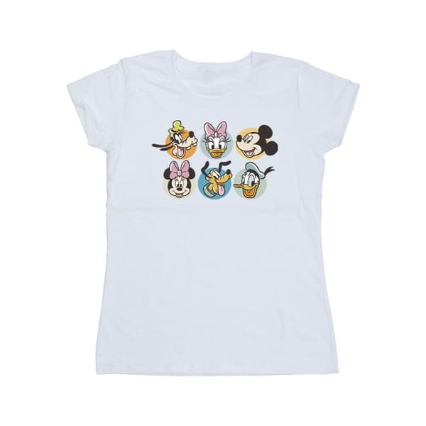 Disney Dam/Tjej Musse Pigg och hans vänner Faces T-shirt i bomull