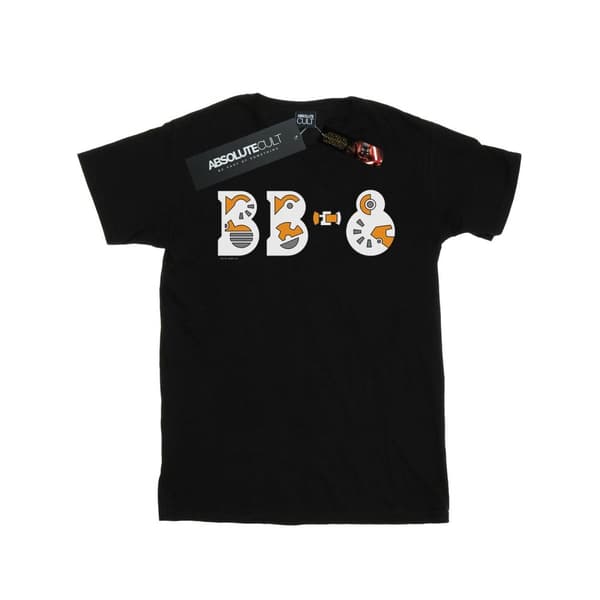 Star Wars Dam/Tjej The Rise Of Skywalker BB-8 Text Logo Bomull Boyfriend T-shirt