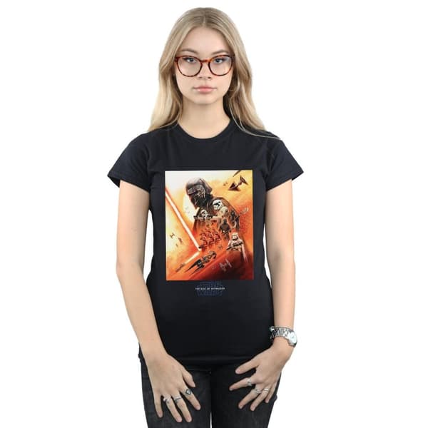 Star Wars: The Rise of Skywalker Dam/kvinnor First Order Poster T-shirt i bomull