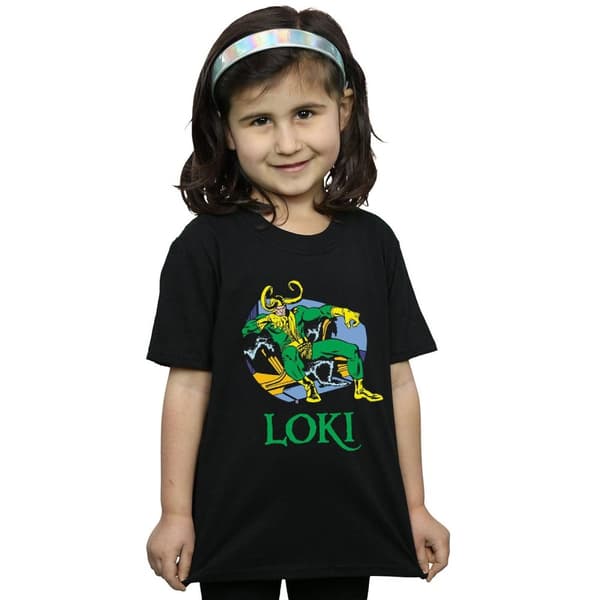 Marvel T-shirt i bomull med Loki Throne för flickor