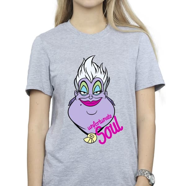 Disney Womens/Ladies Villains Ursula Unfortunate Soul Cotton Boyfriend T-Shirt