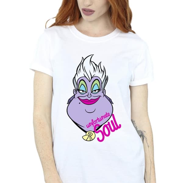 Disney Womens/Ladies Villains Ursula Unfortunate Soul Cotton Boyfriend T-Shirt