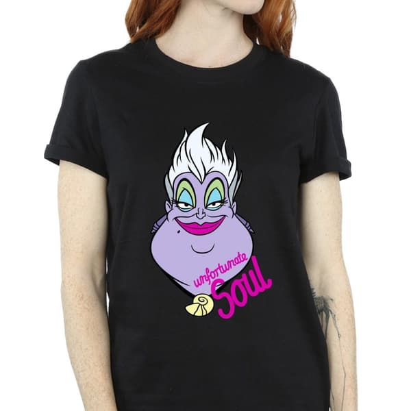 Disney Womens/Ladies Villains Ursula Unfortunate Soul Cotton Boyfriend T-Shirt