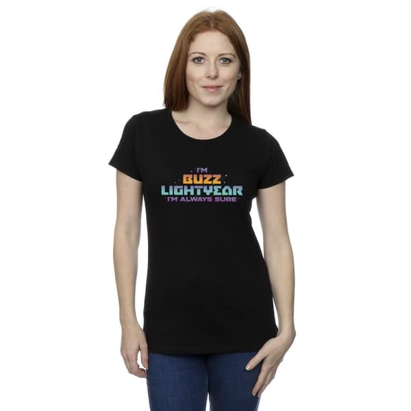 Disney Dam/dam Lightyear Always Sure Text T-shirt i bomull