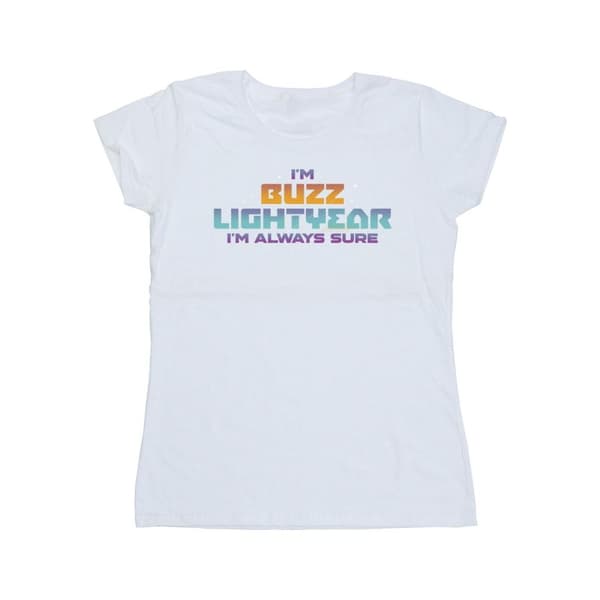 Disney Dam/dam Lightyear Always Sure Text T-shirt i bomull