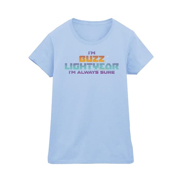 Disney Dam/dam Lightyear Always Sure Text T-shirt i bomull
