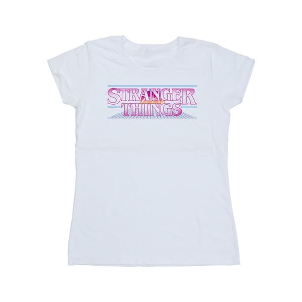 Netflix Womens/Ladies Stranger Things Retro Title Cotton T-Shirt