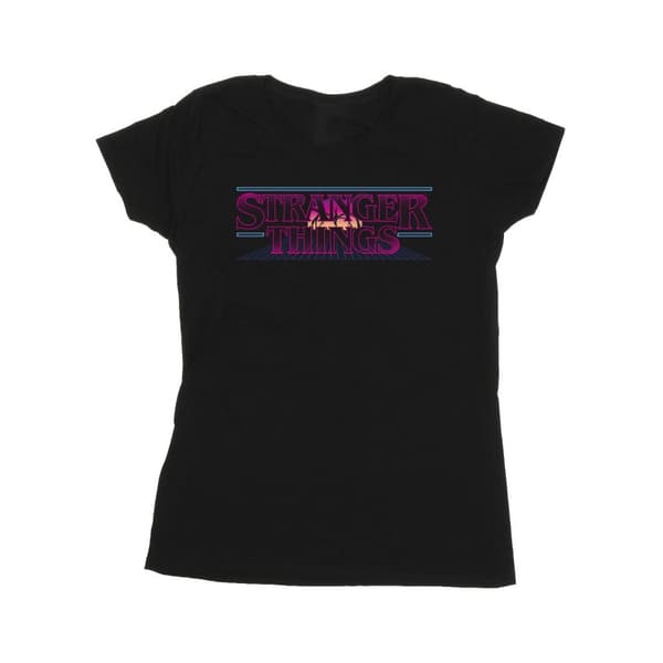 Netflix Womens/Ladies Stranger Things Retro Title Cotton T-Shirt