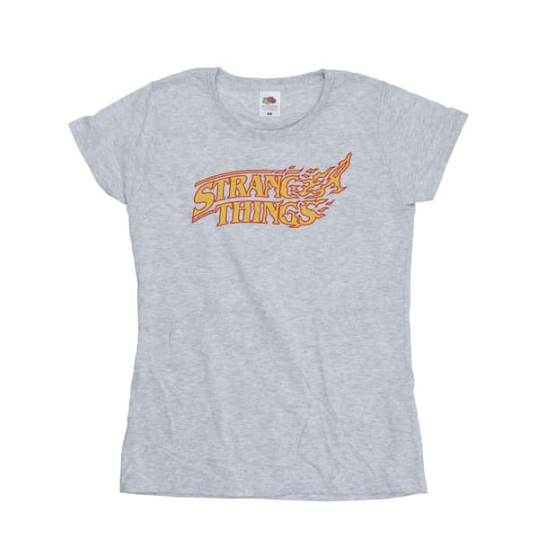 Netflix Dam/Tjej Stranger Things Logo Breaking T-shirt i bomull