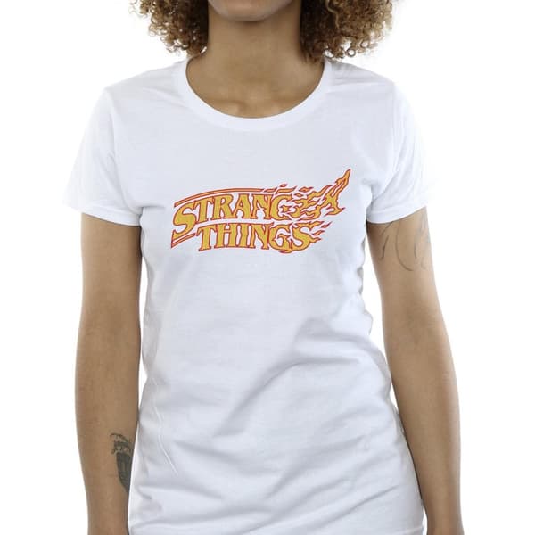 Netflix Womens/Ladies Stranger Things Logo Breaking Cotton T-Shirt