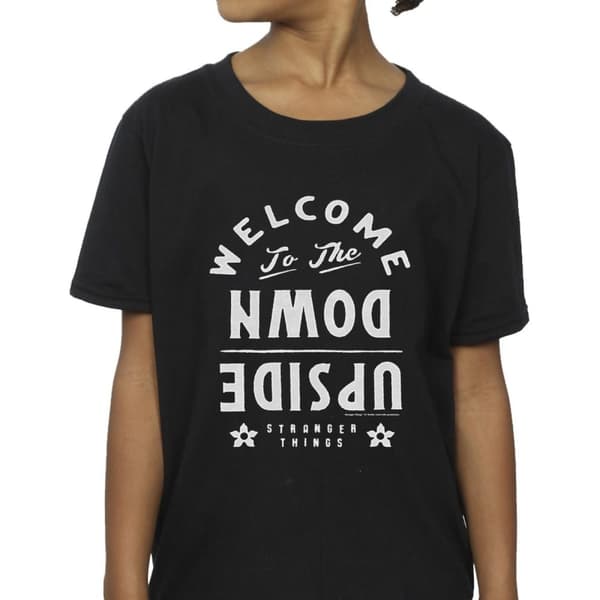 Netflix Girls Stranger Things Welcome To The Upside Down Cotton T-Shirt