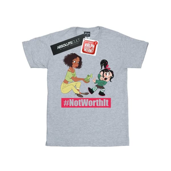 Disney Dam/Tjej Wreck It Ralph Tiana And Vanellope Boyfriend T-shirt i bomull