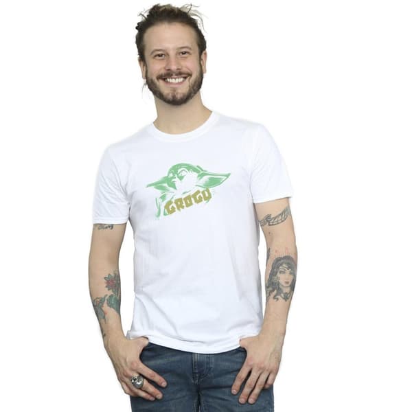 Star Wars Mens The Mandalorian Grogu The Child Splat T-Shirt