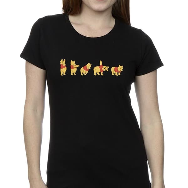 Disney Womens/Ladies Winnie The Pooh Stretching Cotton T-Shirt
