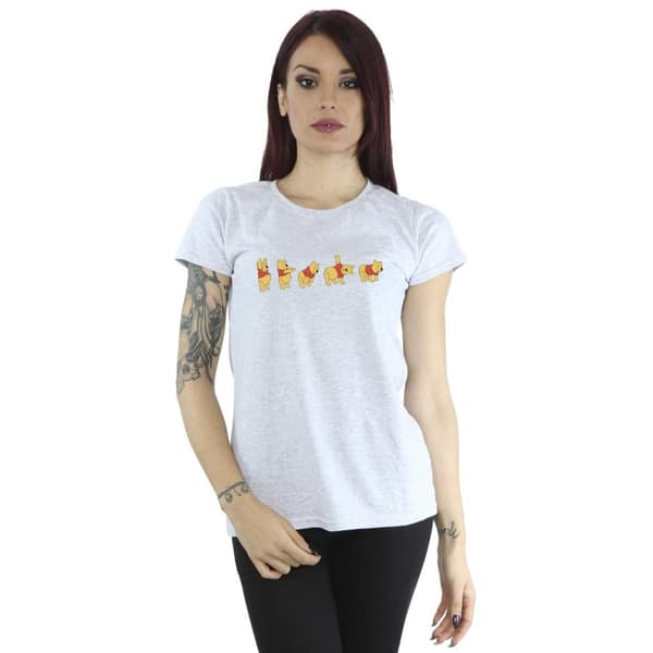 Disney Womens/Ladies Winnie The Pooh Stretching Cotton T-Shirt