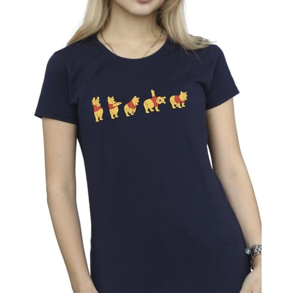 Disney Womens/Ladies Winnie The Pooh Stretching Cotton T-Shirt