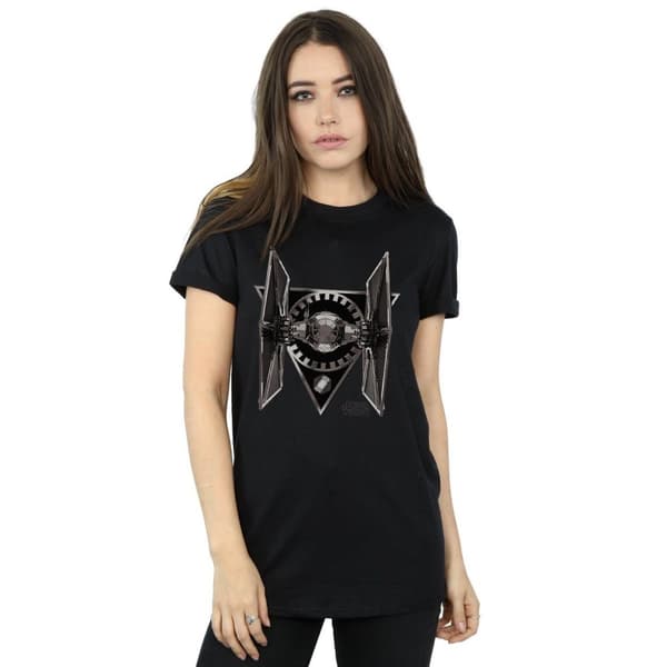 Star Wars Womens/Ladies The Last Jedi TIE Fighter Cotton Boyfriend T-Shirt