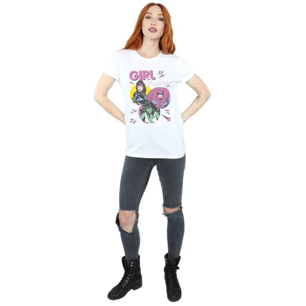Marvel Comics Womens/Ladies Girl Power Cotton Boyfriend T-Shirt