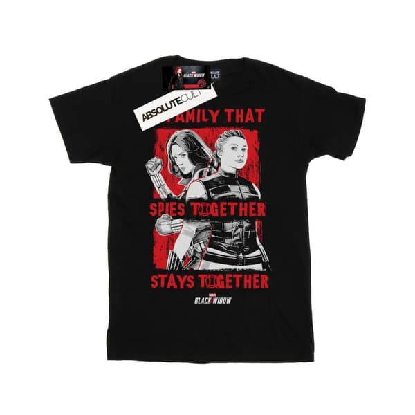 Marvel T-shirt i bomull för flickor - Black Widow Movie Spies Together