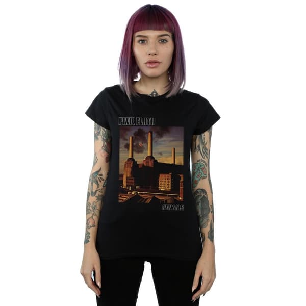 Pink Floyd T-shirt i bomull - dam/dam Animals Poster