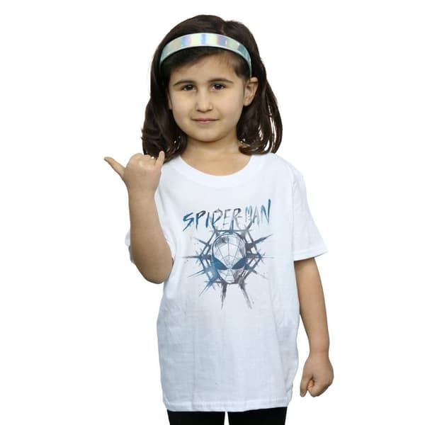 Marvel Spider-Man Web Fade bomulls-T-shirt för flickor
