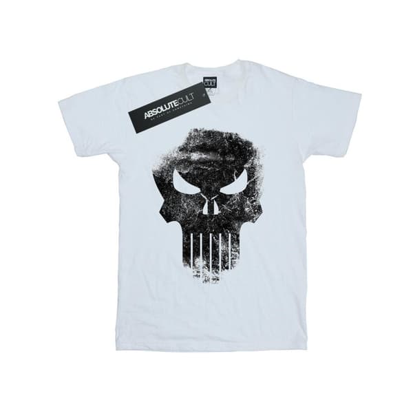 Marvel Mens The Punisher Distrressed Skull T-Shirt