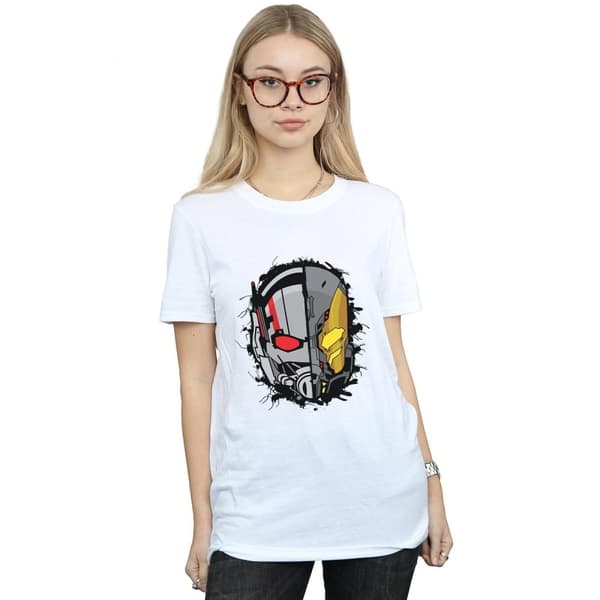 Marvel Womens/Ladies Ant-Man Split Helmet Cotton Boyfriend T-Shirt