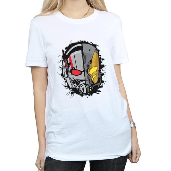 Marvel Womens/Ladies Ant-Man Split Helmet Cotton Boyfriend T-Shirt