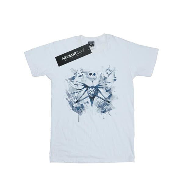 Disney T-shirt i bomull för flickor Nightmare Before Christmas Paint Spray Vårdare