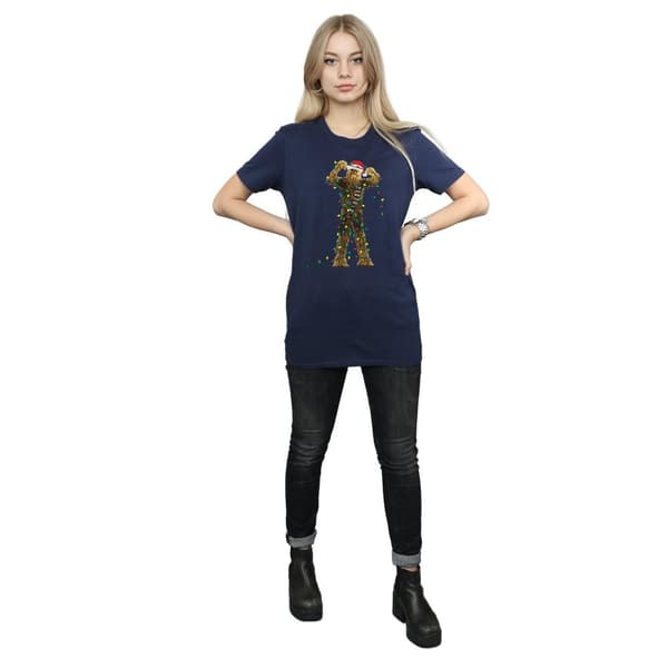 Star Wars Womens/Ladies Chewbacca Christmas Lights Cotton Boyfriend T-Shirt