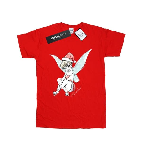 Disney Dam/Tjej Tinkerbell Christmas Fairy Boyfriend T-shirt i bomull
