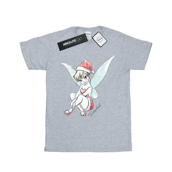 Disney Dam/Tjej Tinkerbell Christmas Fairy Boyfriend T-shirt i bomull