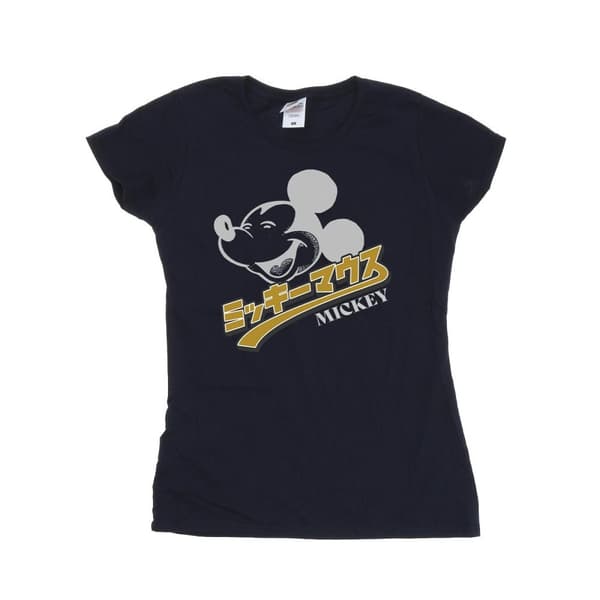 Disney Womens/Ladies Mickey Mouse Japanese Cotton T-Shirt