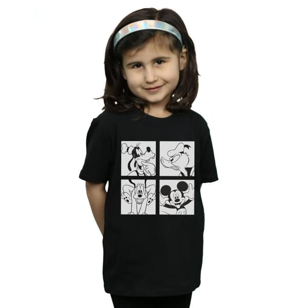 Disney Boxad bomulls-T-shirt för flickor med Musse, Kalle, Långben och Pluto