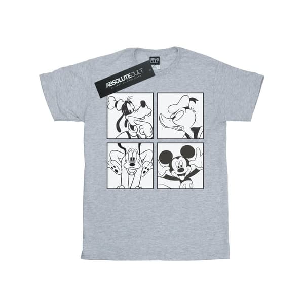 Disney Boxad bomulls-T-shirt för flickor med Musse, Kalle, Långben och Pluto