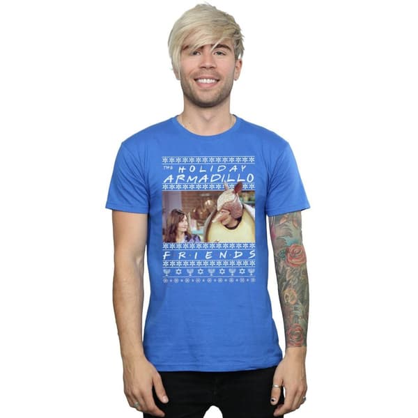 Friends Mens Fair Isle Holiday Armadillo T-Shirt