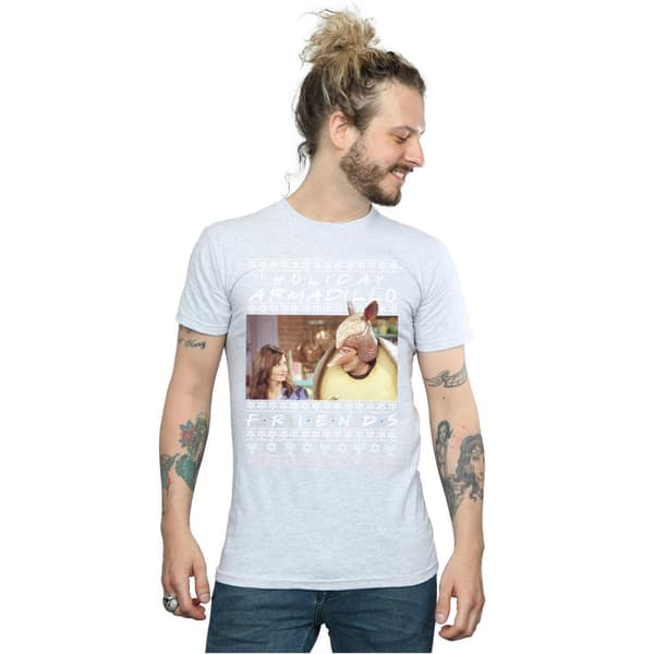 Friends Mens Fair Isle Holiday Armadillo T-Shirt