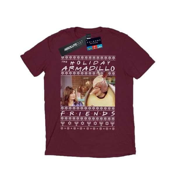 Friends Mens Fair Isle Holiday Armadillo T-Shirt