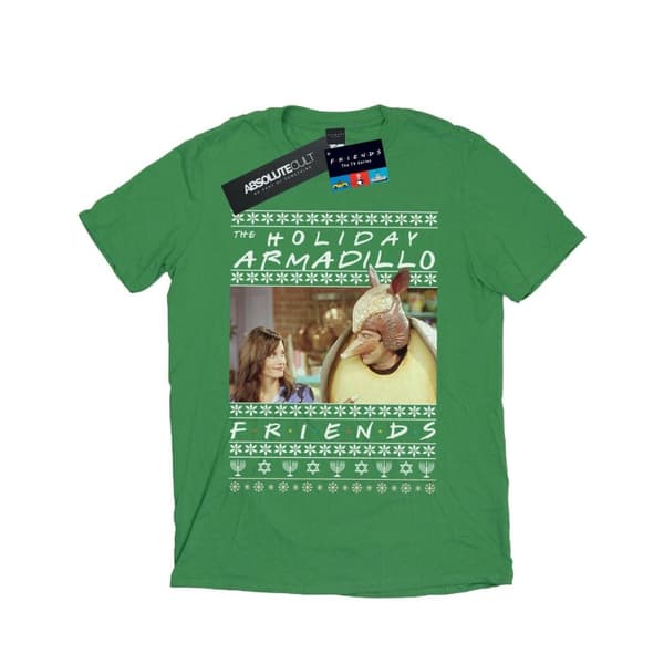 Friends Mens Fair Isle Holiday Armadillo T-Shirt
